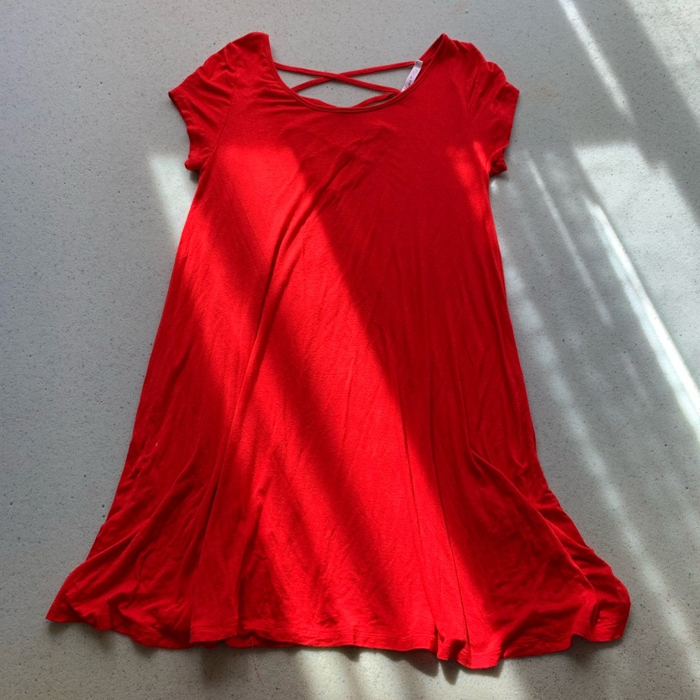 Red tee shirt dress